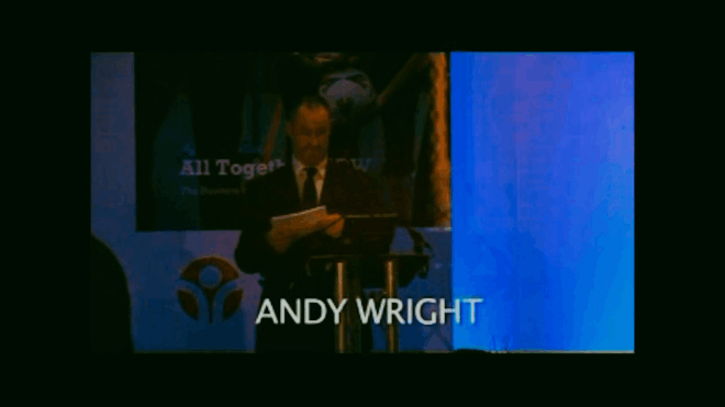 Andy Wright presenting at Sport England